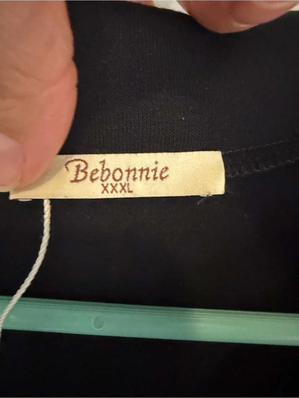 Bebonnie Women's Black Long Sleeve Collared Mini Dress / Tunic Size XXXL